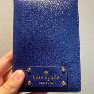 Kate Spade bright indigo passport holder